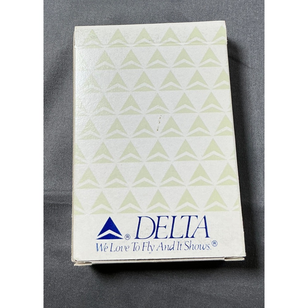 Vintage Delta Air Playing Cards Sealed Widget Logo We Love To Fly Collectible